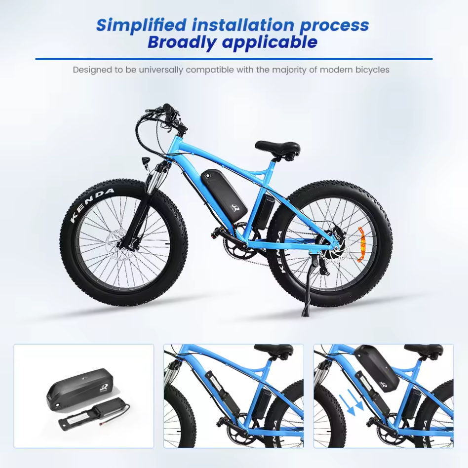 Customized 52V Hailong shell electric bicycle lithium battery with built-in BMS