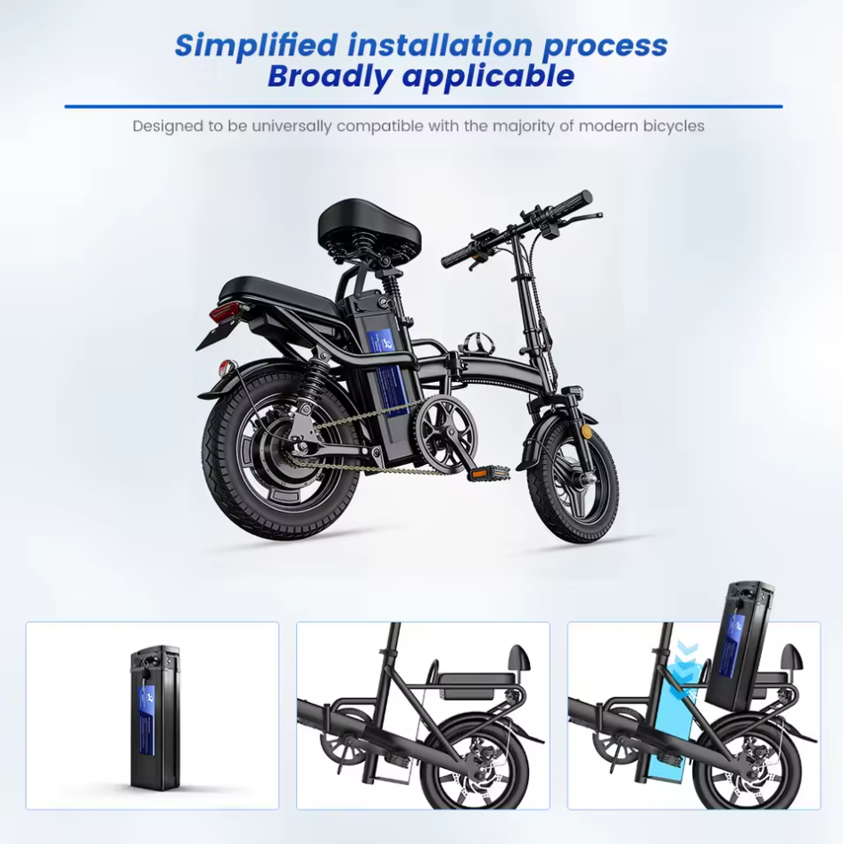 Customized 36V8/13Ah Silverfish Shell Electric Bicycle Lithium Battery