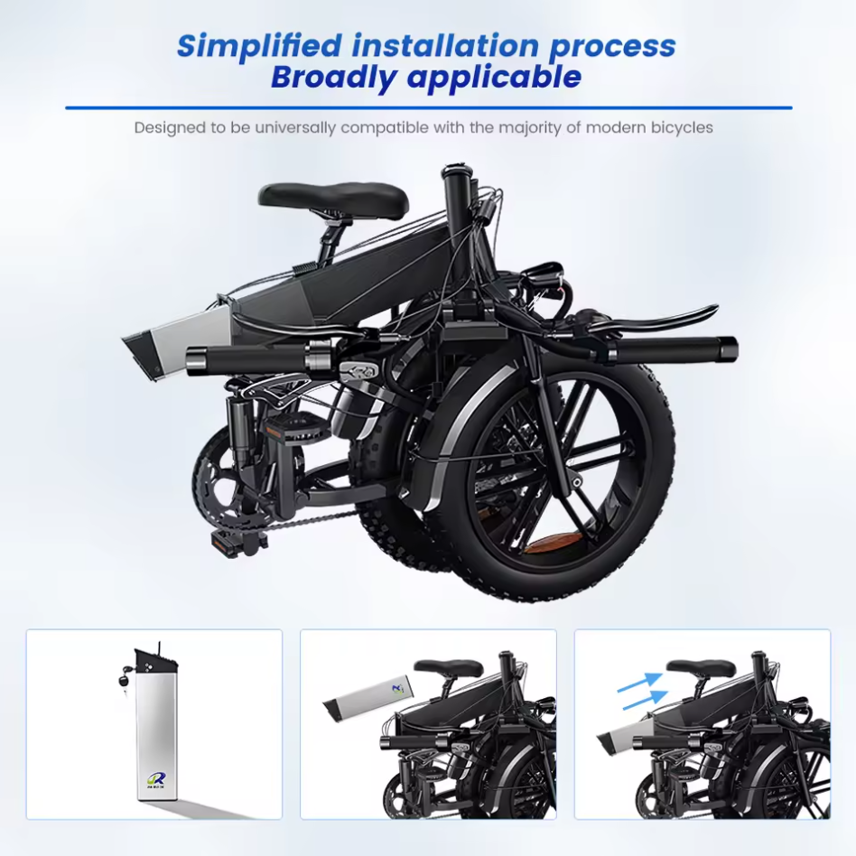 Customized 48V bottom tube built-in folding electric bicycle lithium battery
