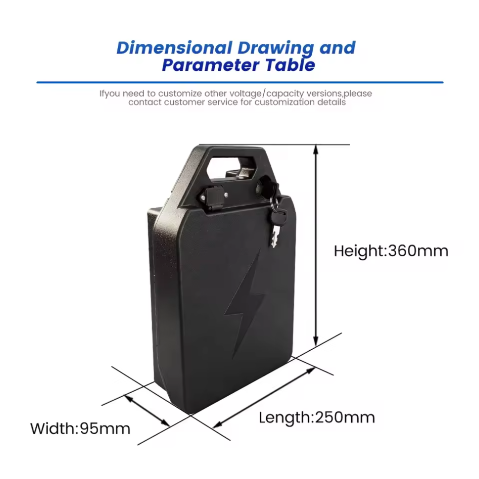 Custom Harley-Style Electric Motorcycle Lithium Battery — 60V 16Ah / 20.8Ah