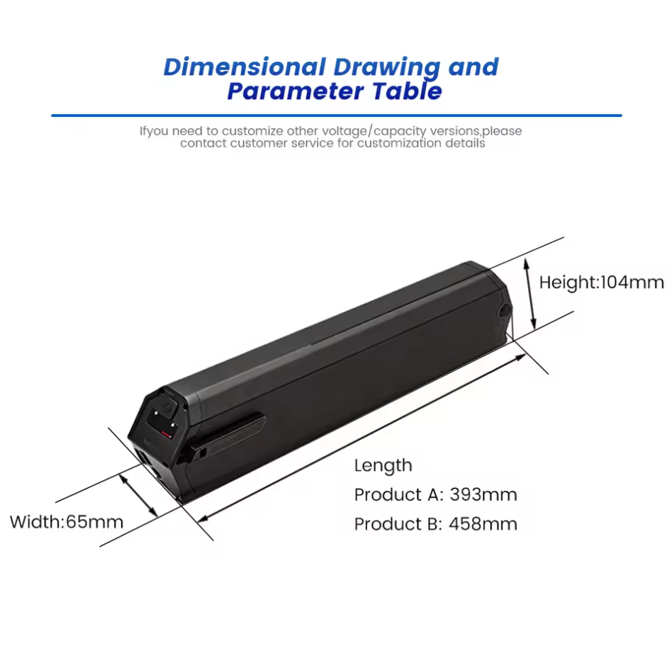 Custom Swordfish 48V 18/20Ah Electric Bicycle Lithium Battery with Anti-Theft Lock
